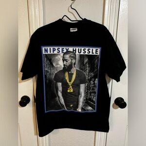 Nipsey Hussle Graphic Tee | Shaka Wear Heavyweight Black T-Shirt Size L